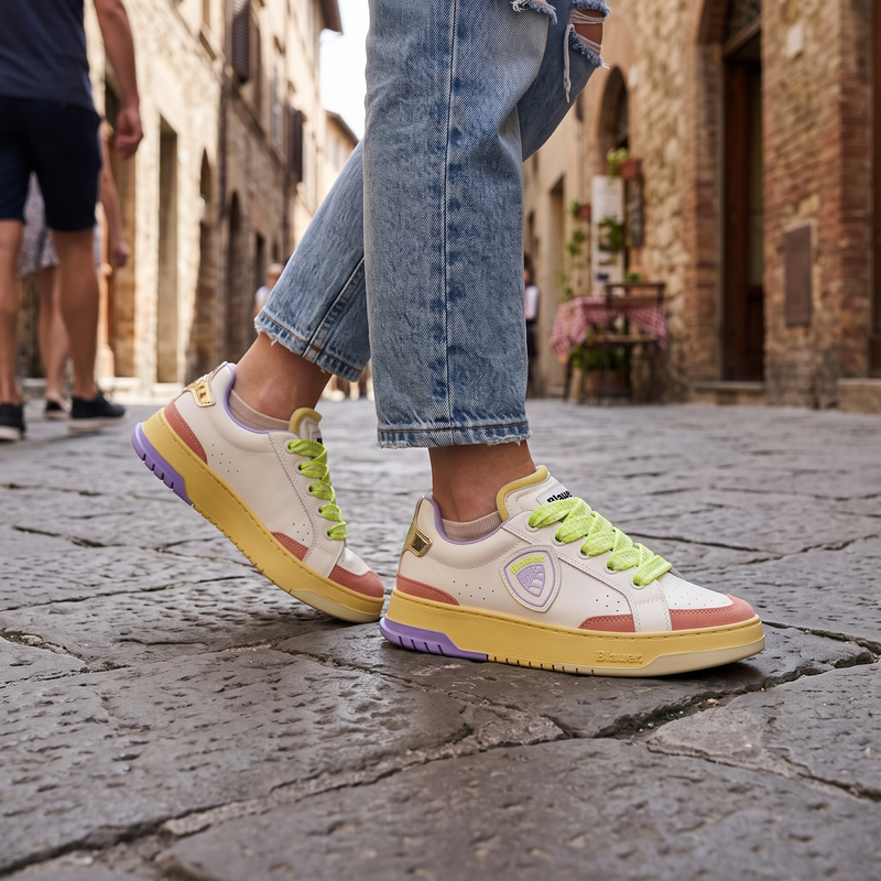 Blauer White Polyurethane Women Sneaker