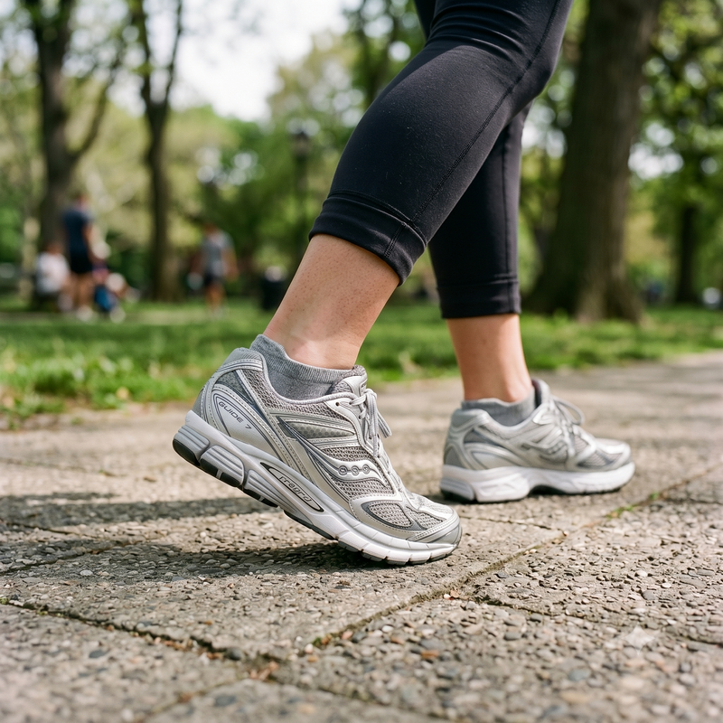 Saucony Gray Textile Athletic Sneakers