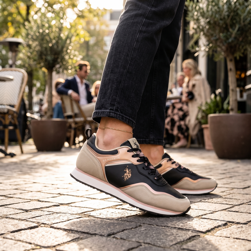 U.S. POLO ASSN. Nero Polyurethane Womens Sneaker