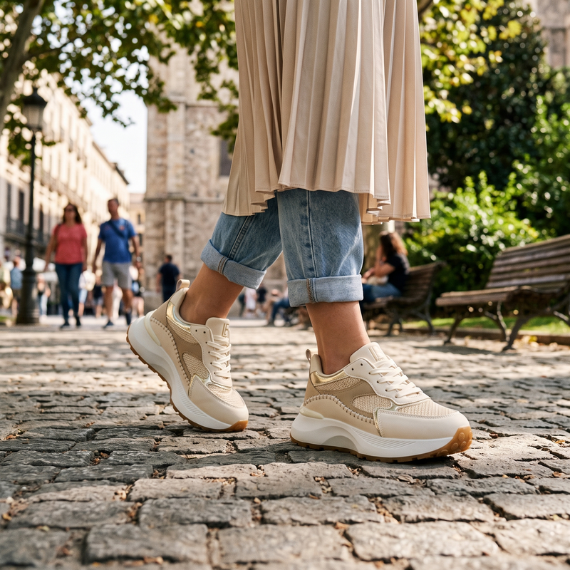 Laura Biagiotti Beige Polyurethane Women's Sneaker