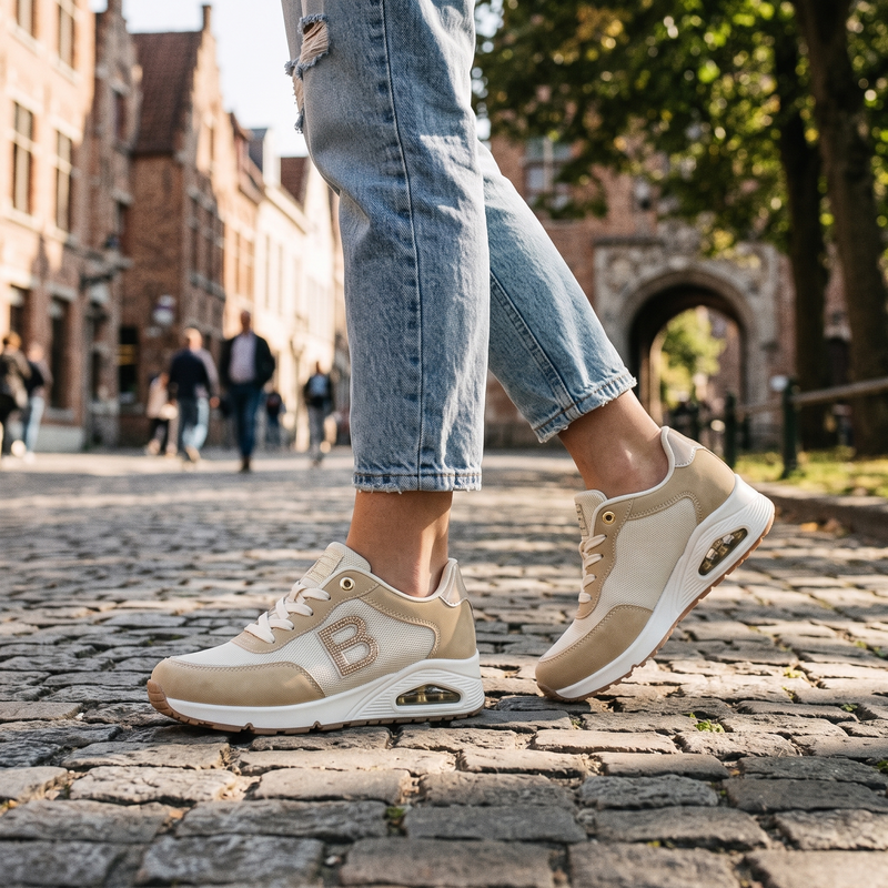 Laura Biagiotti Beige Polyurethane Women Sneaker