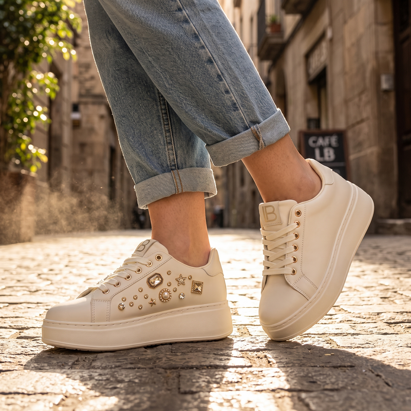 Laura Biagiotti Bianco Polyurethane Women Sneaker