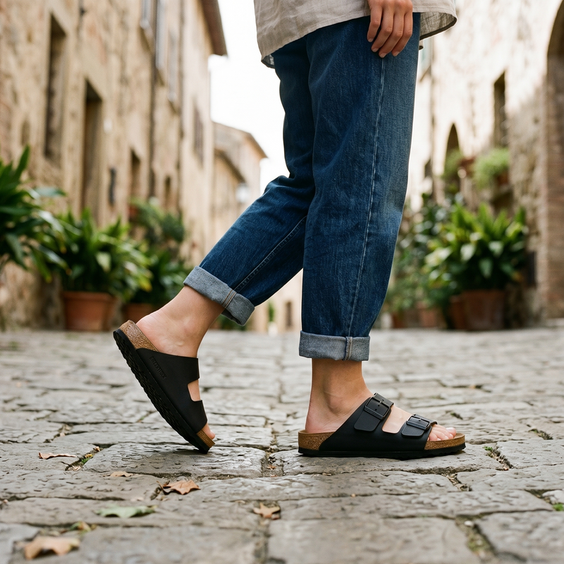 Birkenstock Black Synthetic Slippers