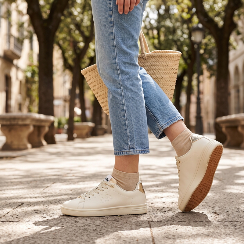 Ellesse White Polyurethane Women Sneaker