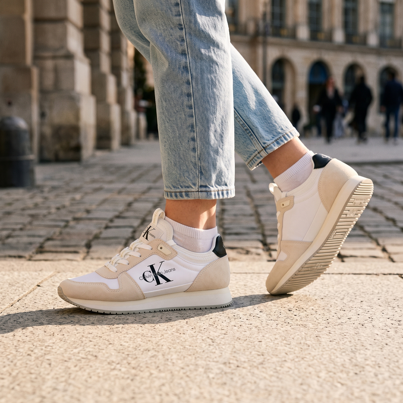 Calvin Klein Bianco Polyurethane Women Sneaker