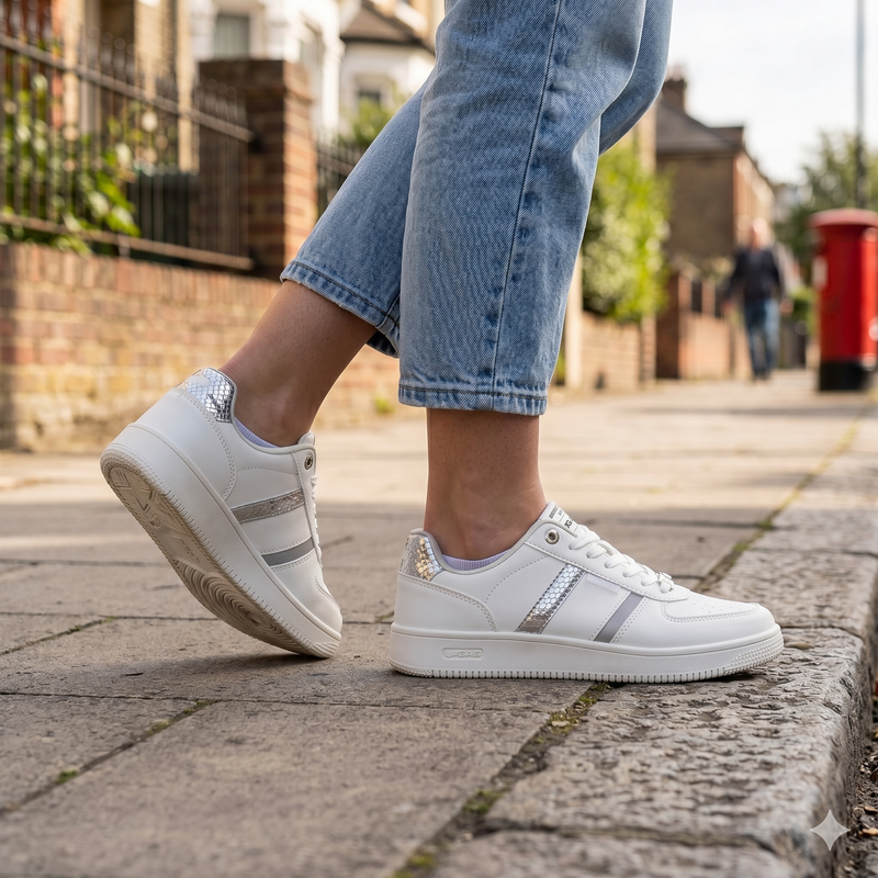 Gas Bianco Poliuretano Women Sneaker