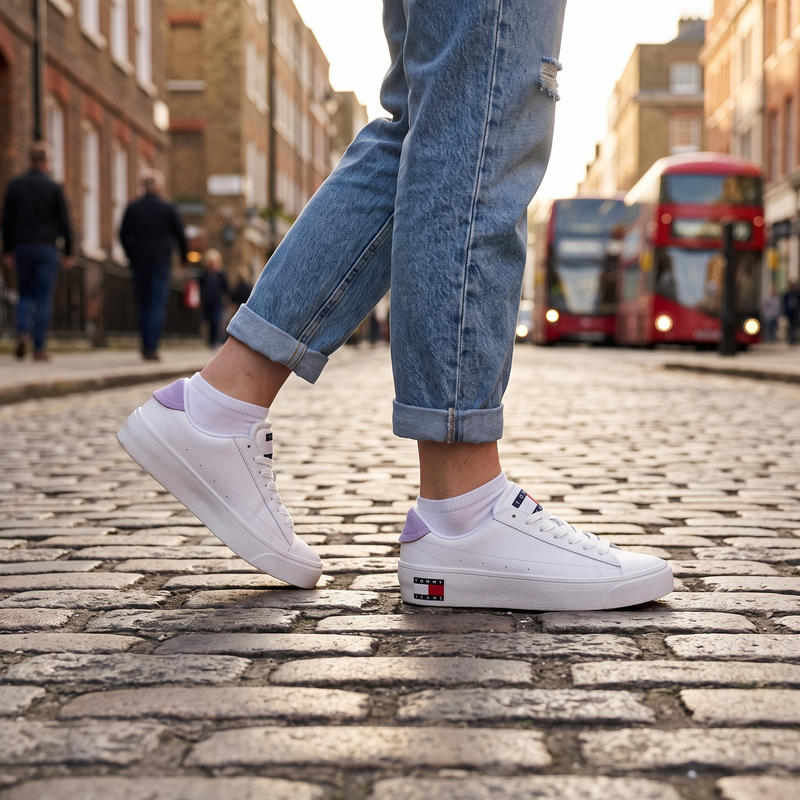 Tommy Hilfiger Bianco Leather Women Sneaker