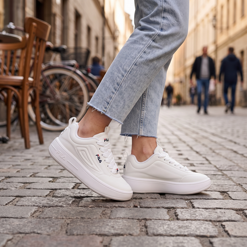 Fila Bianco Polyurethane Women Sneaker