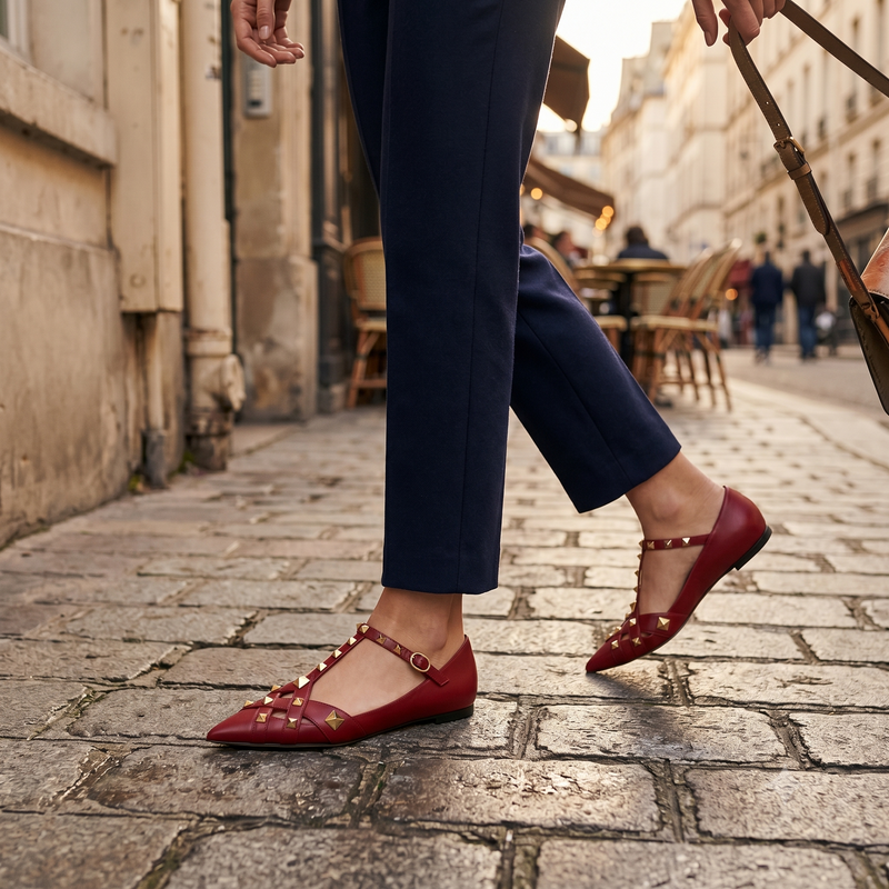 Valentino Garavani Multicolor Goatskin Ballet Flats