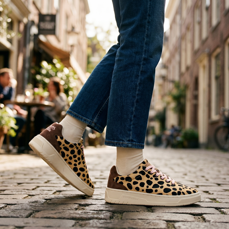 Scotch & Soda Multicolor Leather Low Top Sneakers