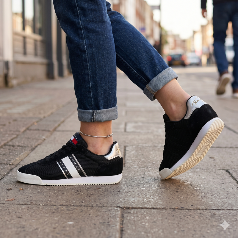 Tommy Hilfiger Nero Polyester Women Sneaker