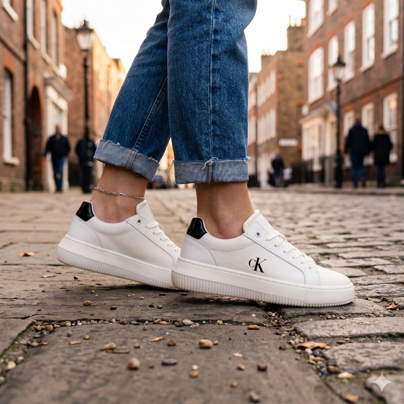 Calvin Klein Bianco Polyurethane Women Sneaker