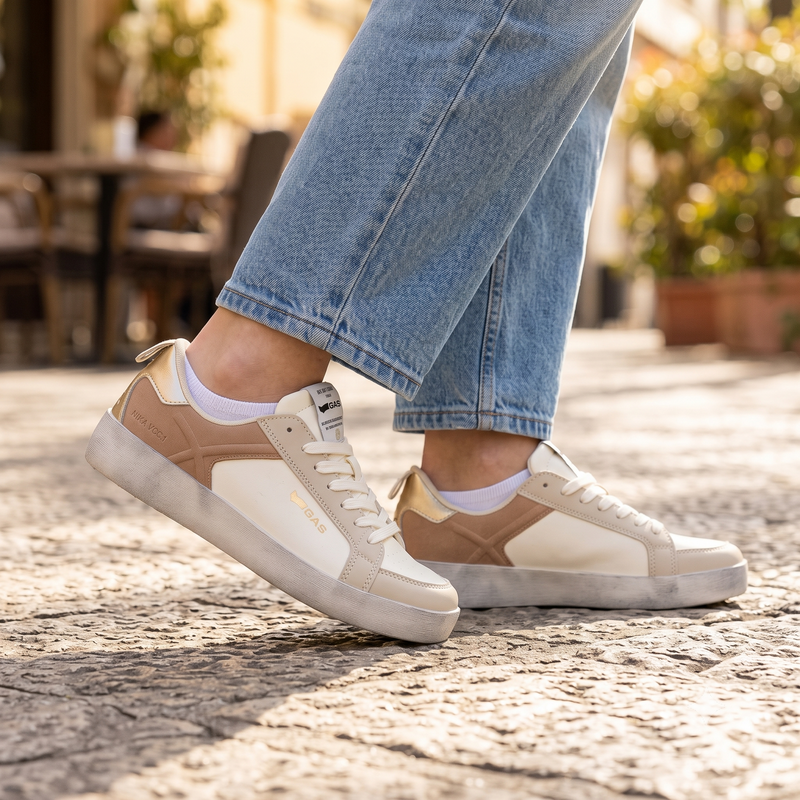 Gas Bianco Polyurethane Women Sneaker