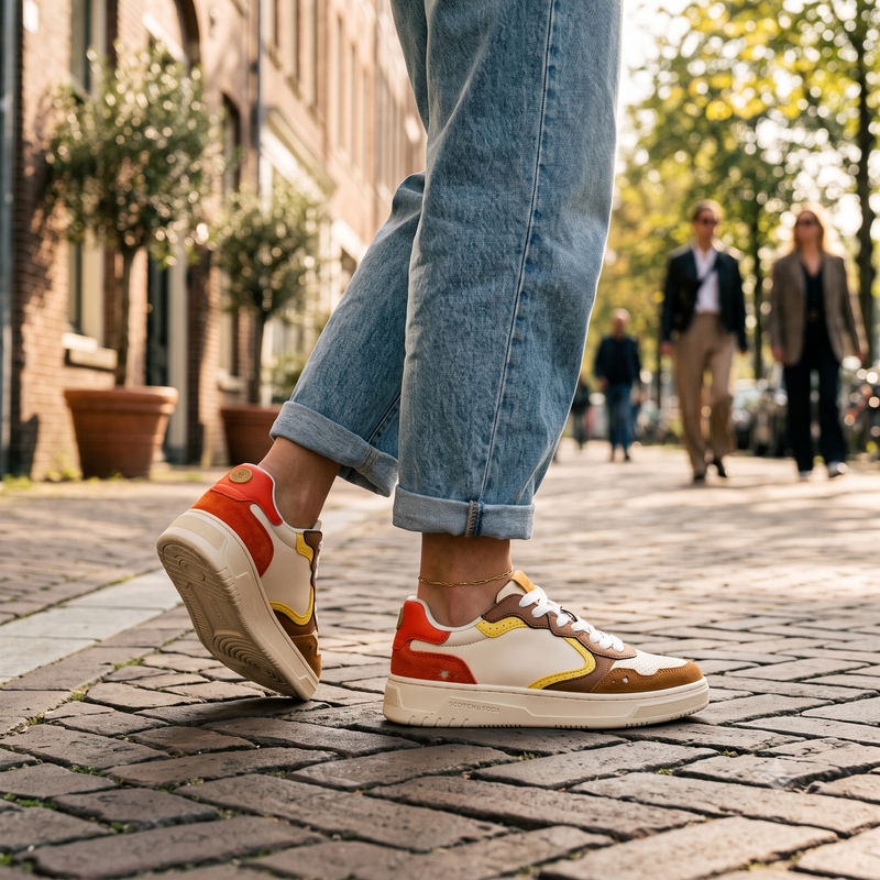 Scotch & Soda Multicolor Cowhide Low Top Sneakers