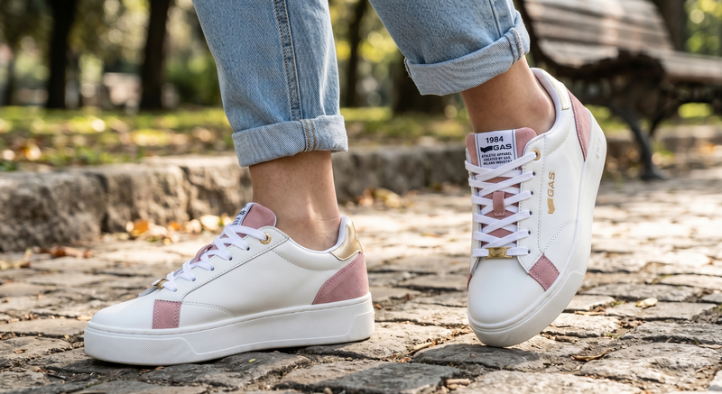 Gas White Polyurethane Women's Sneaker