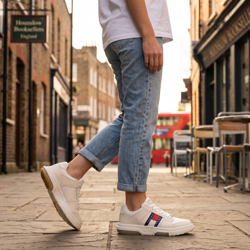 Tommy Hilfiger Bianco Polyurethane Women Sneaker