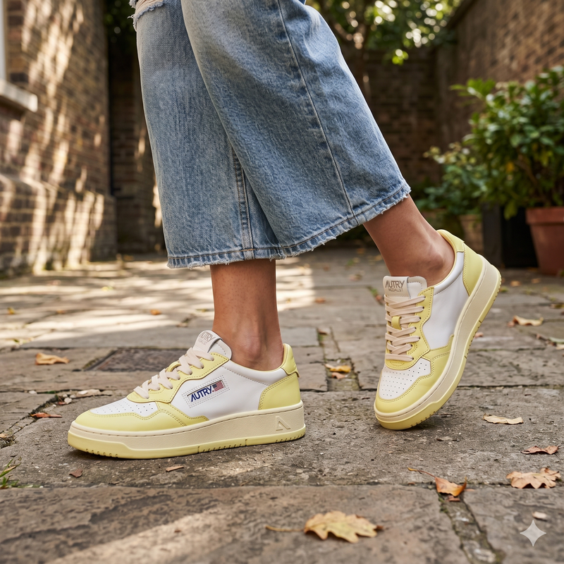 Autry White Leather Low Top Sneakers