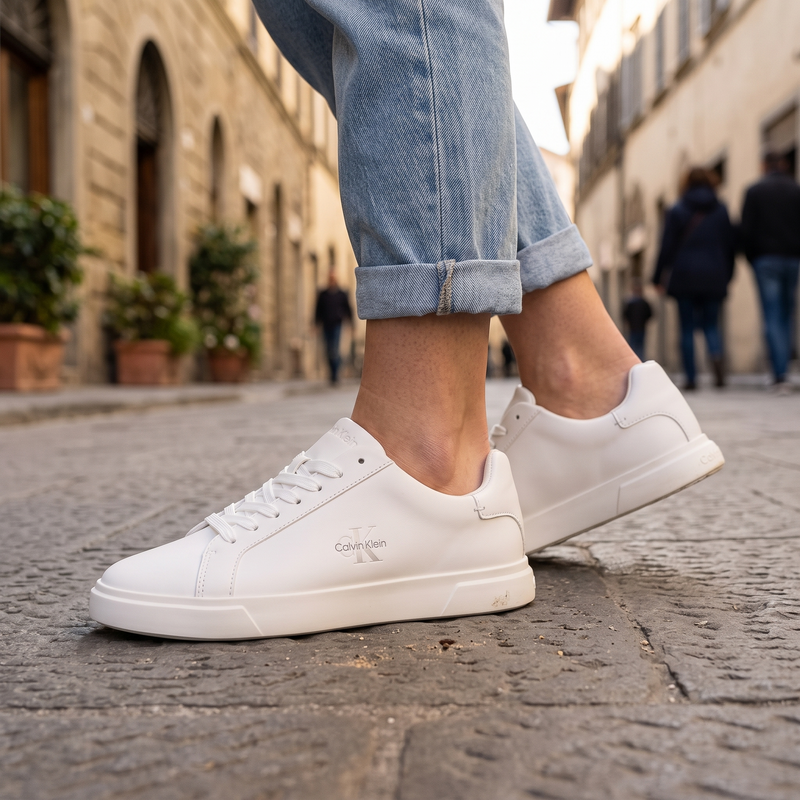Calvin Klein White Polyurethane Women Sneaker