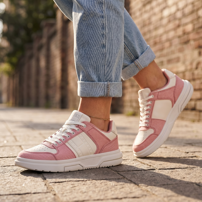 Tommy Hilfiger Rosa Poliuretano Donna Sneaker