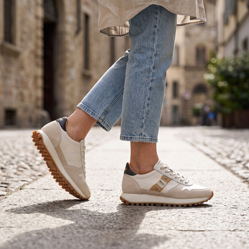 Blauer Bianco Polyurethane Donna Sneaker Ready to Dazzle