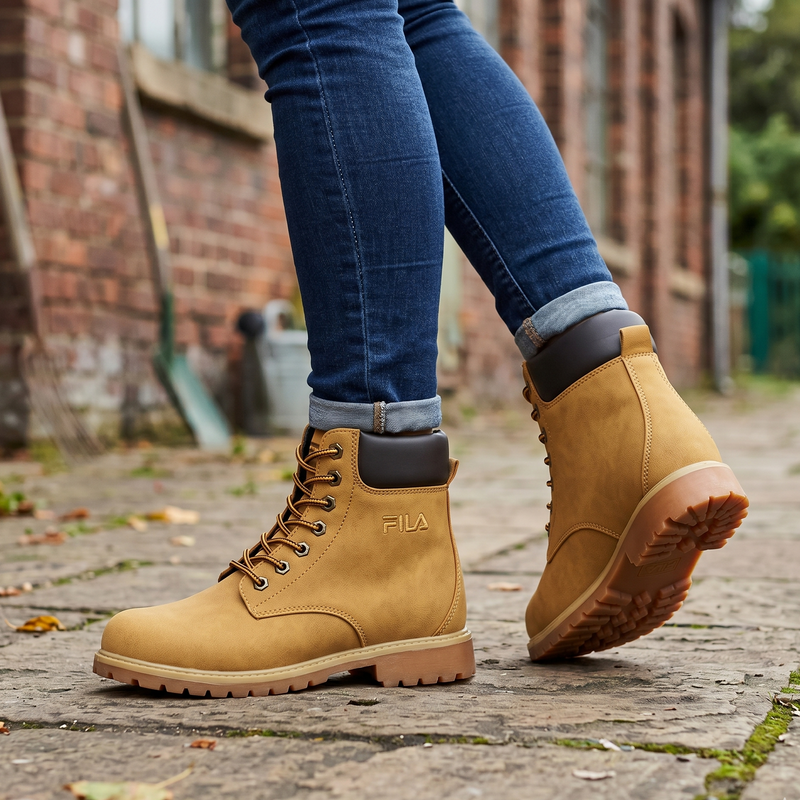 Fila Yellow Polyester Women Ankle Boot