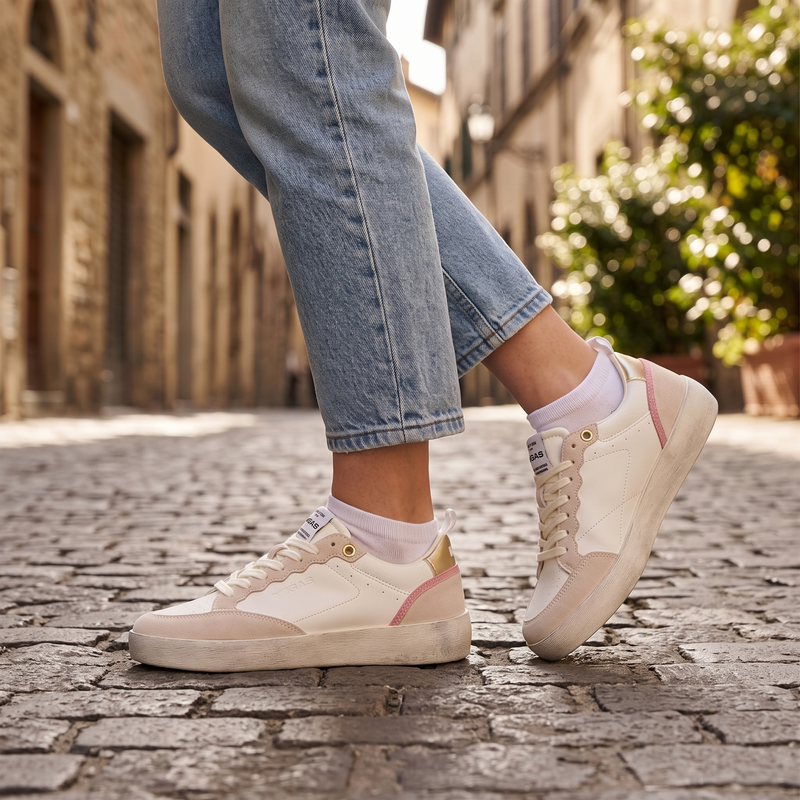 Gas Bianco Polyurethane Women Sneaker