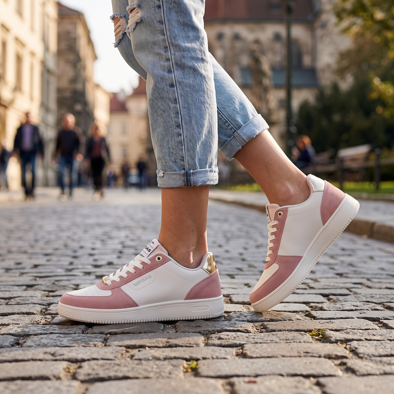 Gas White Polyurethane Women Sneaker