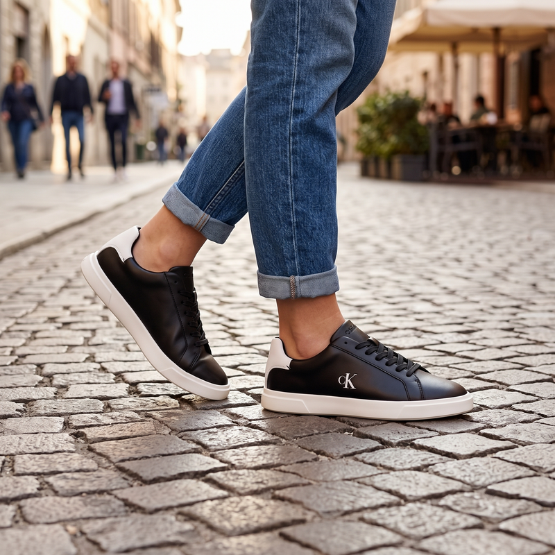 Calvin Klein Black Polyurethane Women Sneaker