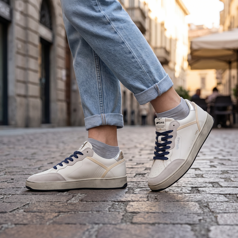 Gas Bianco Polyurethane Women Sneaker