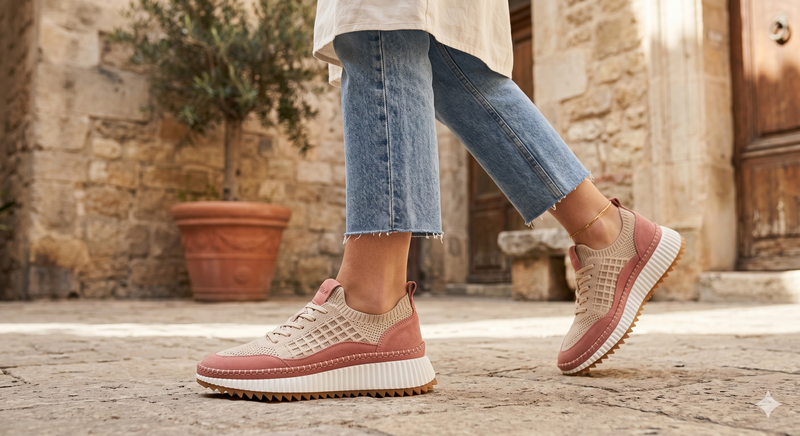 Chloé Beige Nylon Chunky Sneakers