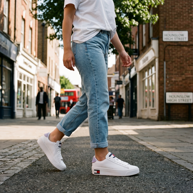 Tommy Hilfiger Bianco Leather Women Sneaker