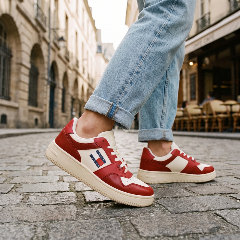 Tommy Hilfiger Rosso Leather Women Sneaker