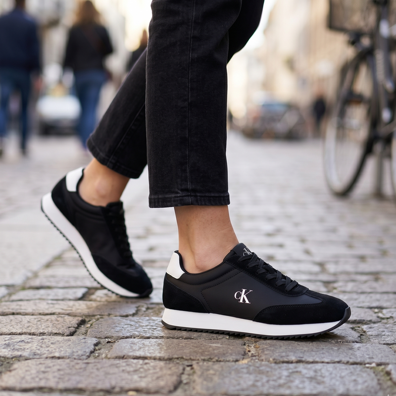Calvin Klein Nero Leather Women Sneaker