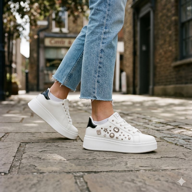 Laura Biagiotti White Polyurethane Women Sneaker