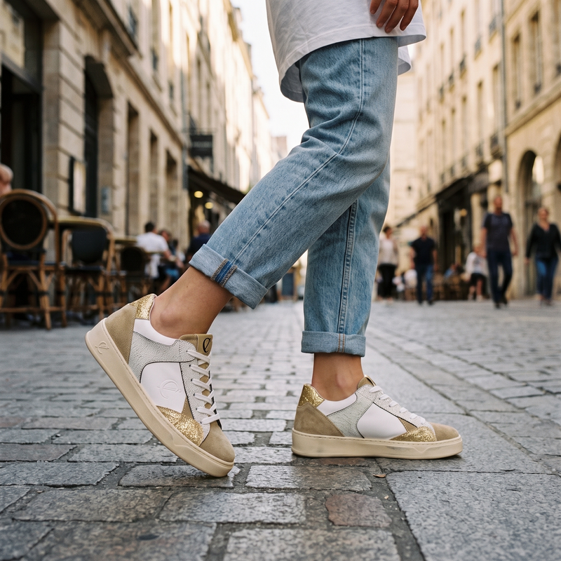 Cafenoir White Polyurethane Women Sneaker