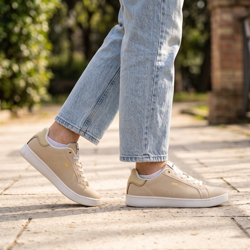 Gas Beige Polyester Women Sneaker