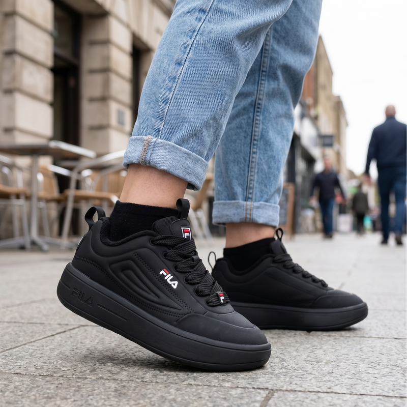 Fila Black Polyurethane Women Sneaker