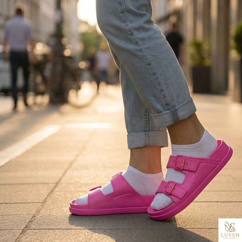 Rosa Poliuretano Women Slipper