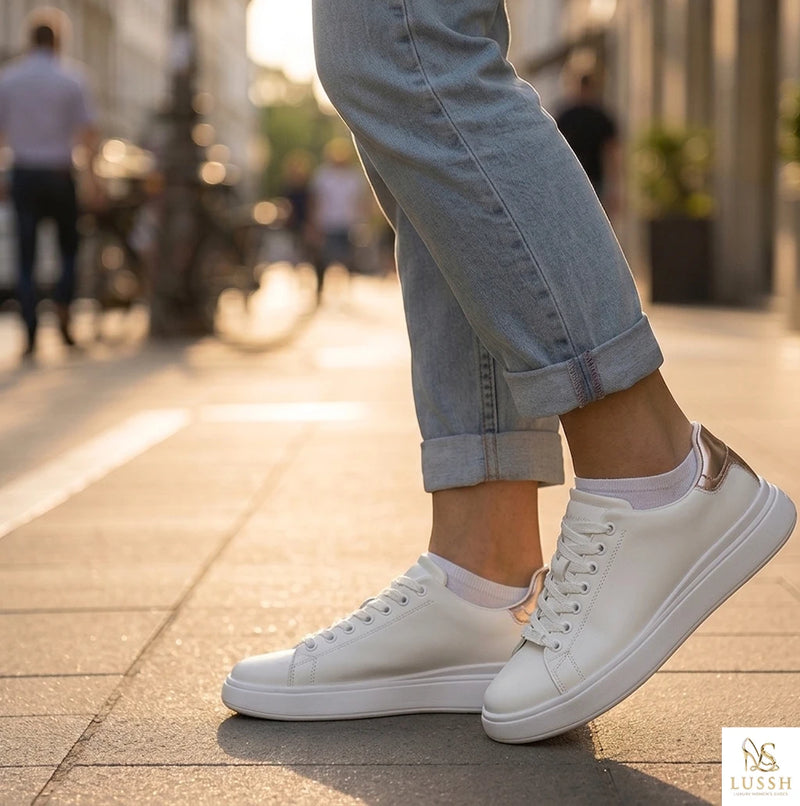 Calvin Klein White Leather Women Sneaker