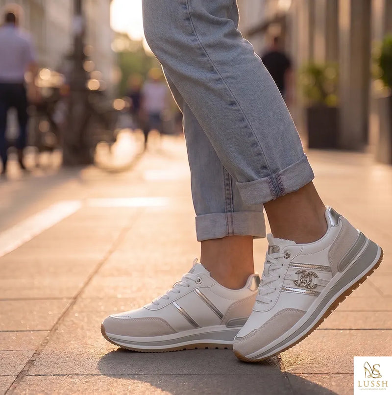 Laura Biagiotti White Polyurethane Women Sneaker