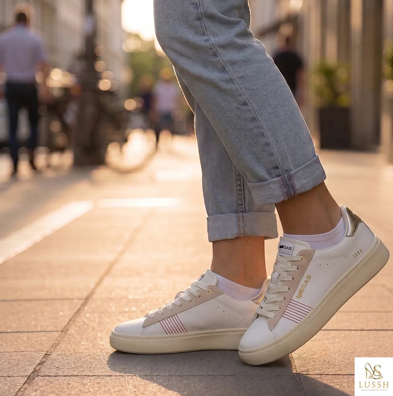 White Polyurethane Women's Sneaker