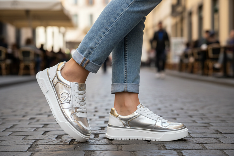 Cafenoir Argento Leather Women Sneaker