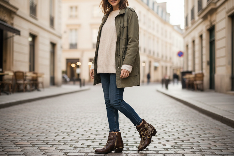 Chloé Brown Calf Leather Bos Taurus Ankle Boots