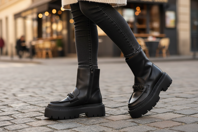Jimmy Choo Black Leather Ankle Boots
