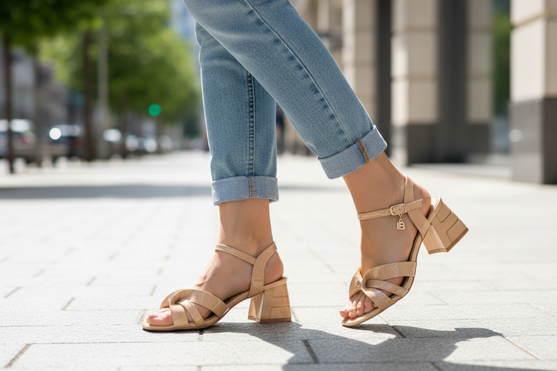 Laura Biagiotti Beige Poliuretano Women Sandal