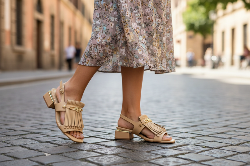Laura Biagiotti Beige Polyurethane Women's Sandal