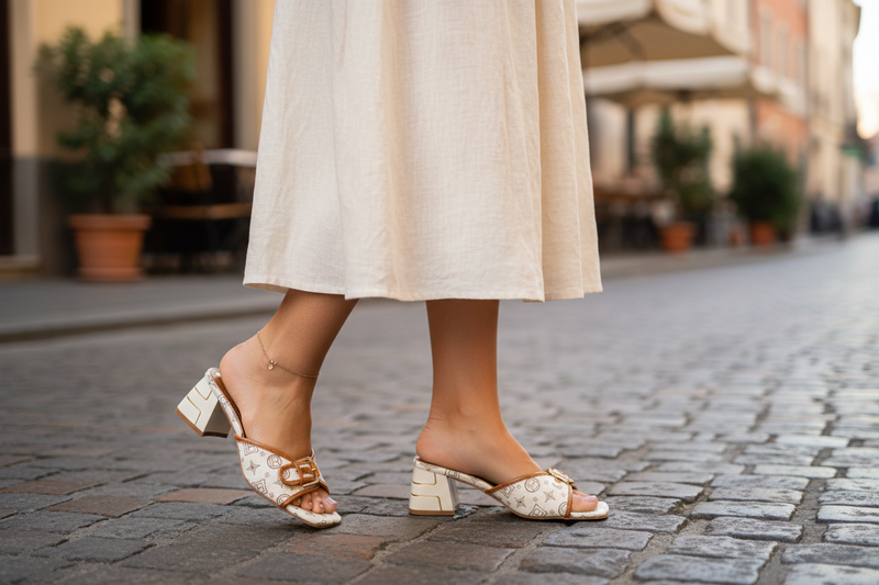 Laura Biagiotti Beige Polyurethane Women's Sandal