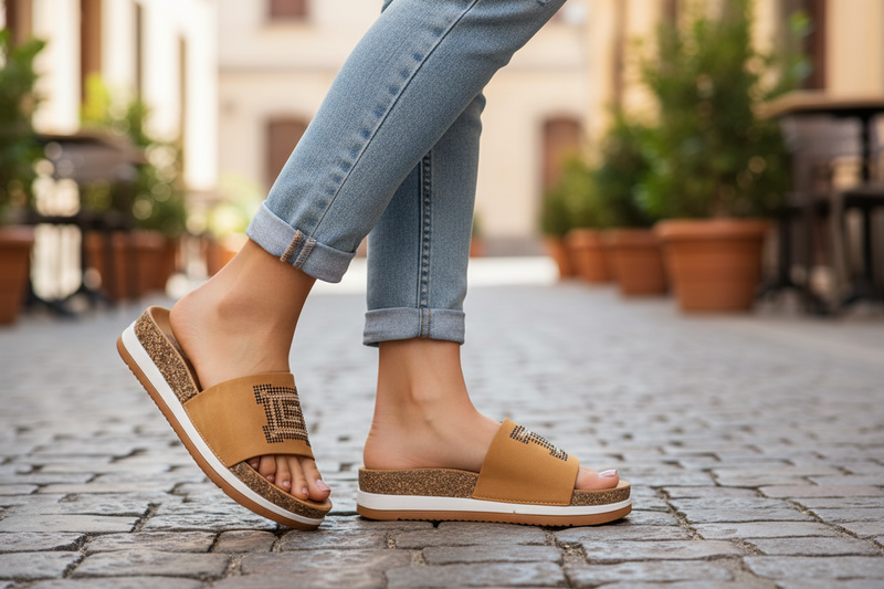 Laura Biagiotti Brown Polyurethane Women's Slipper