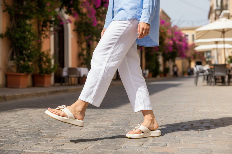 Laura Biagiotti White Polyurethane Women's Sandal
