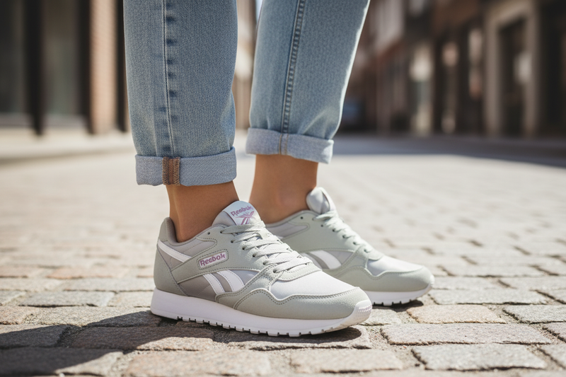 Reebok Gray Polyurethane Women's Sneaker